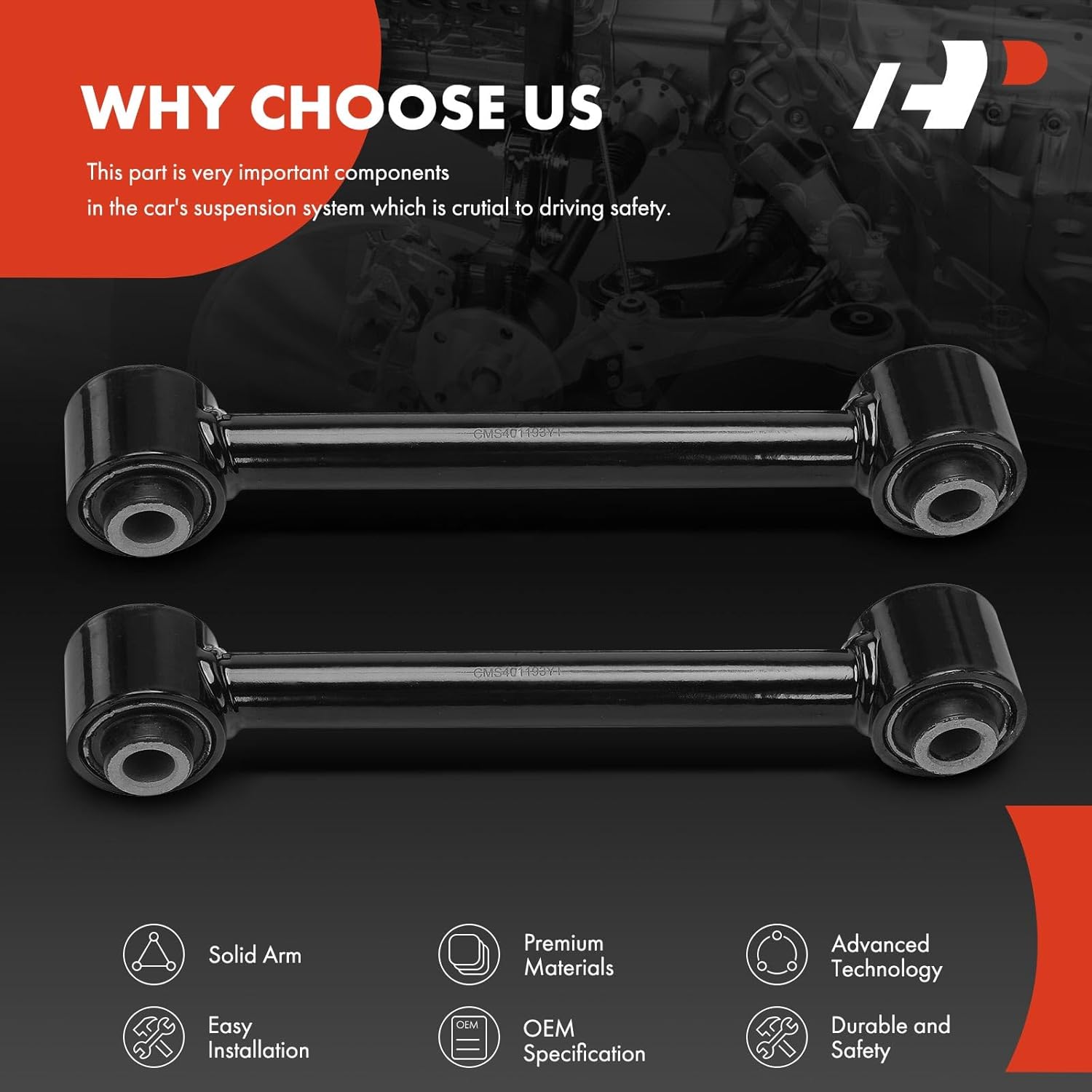 A-Premium 2 x Rear Lower Suspension Lateral Arm, with Budhing, Compatible with Ford Edge 2007-2010 & Lincoln MKX 2007-2010 & Mazda CX9 2007-2015