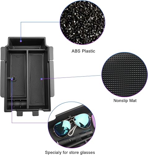 Miniatura 4 de SXCY Organizador de consola Subaru Crosstrek Impreza 2024, bandeja organizadora de almacenamiento Crosstrek 2024 para accesorios Crosstrek 2024,