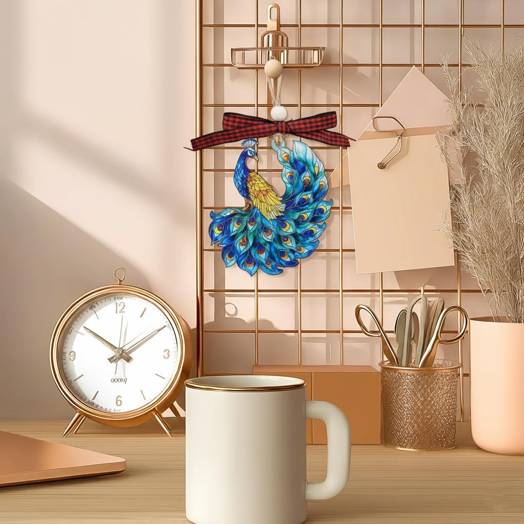 Peacock Ornaments - Peacock Ornaments for Christmas Tree - Peacocks Gifts for Women, Girls, Animal Lovers - Acrylic Hanging Christmas Ornaments Decor 2025 - Image 4