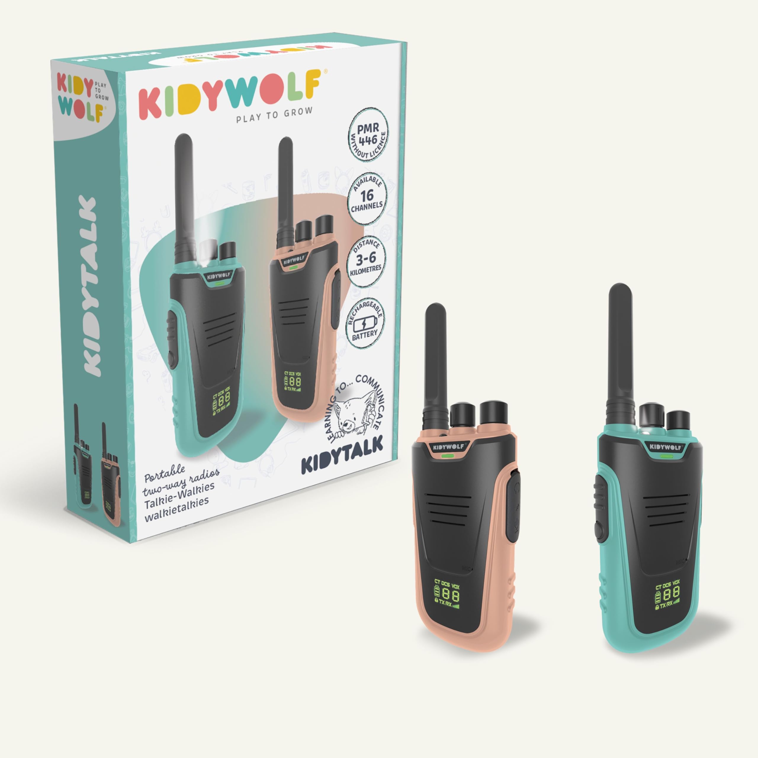 Kidywolf Kidytalk KIDYTALK-NC - Walkie Talkie 2 pezzi