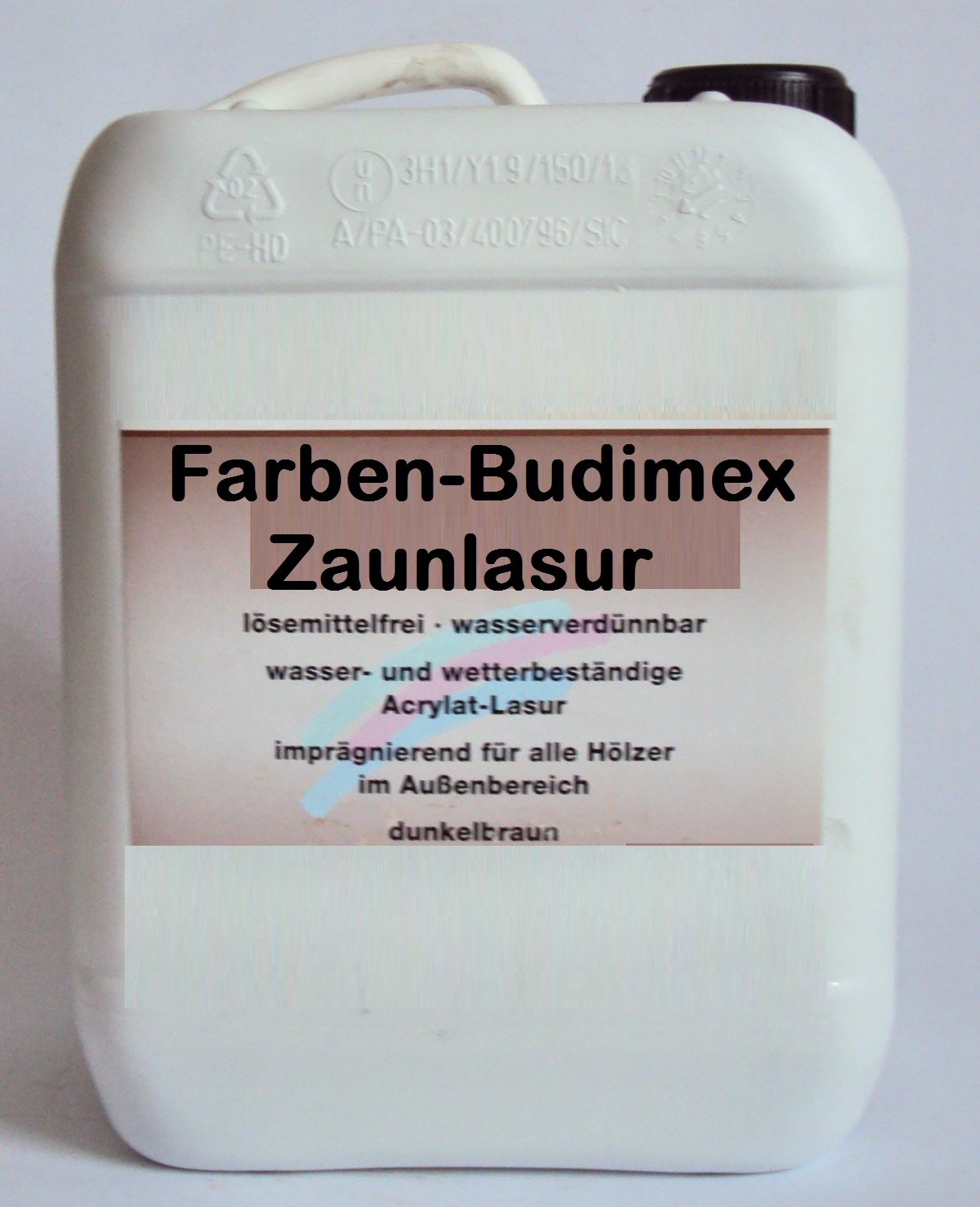 Farben-Budimex Zaunlasur WV, Farbton Dunkelbraun / 20 Liter imprägnierende UV- beständige u. wetterbeständige Holzschutzlasur f. alle Hölzer im Außenbereich