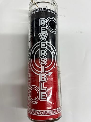 Miniatura 2 de Vela reversible de doble acción de 2 colores (negro sobre rojo) sin perfume en vidrio