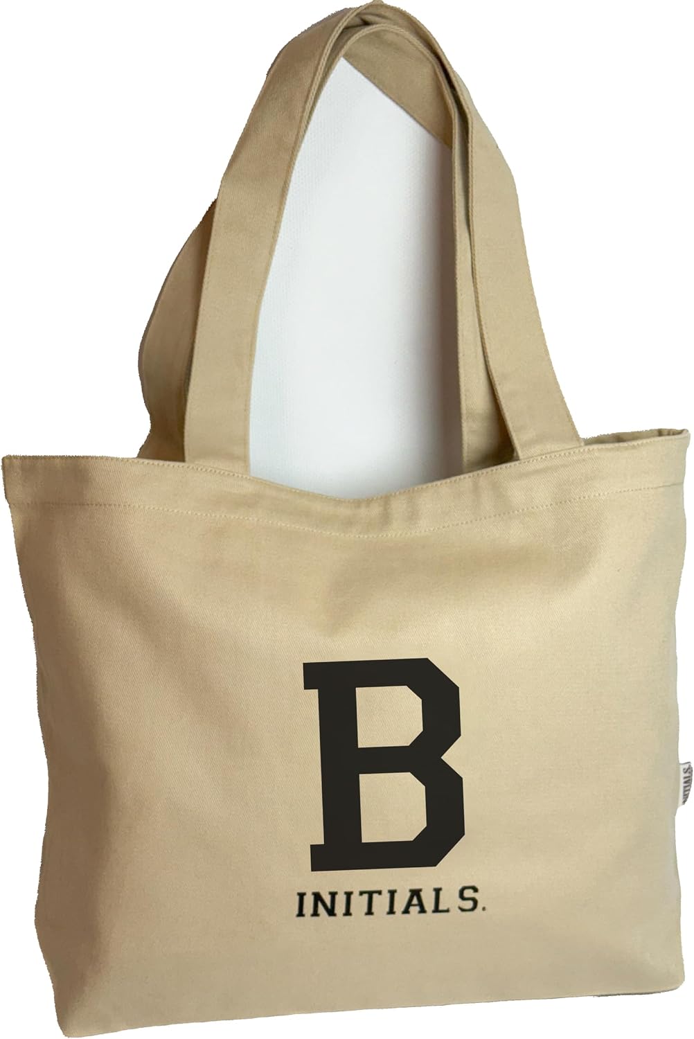 INITIALS Bej Harfli Tote Bag