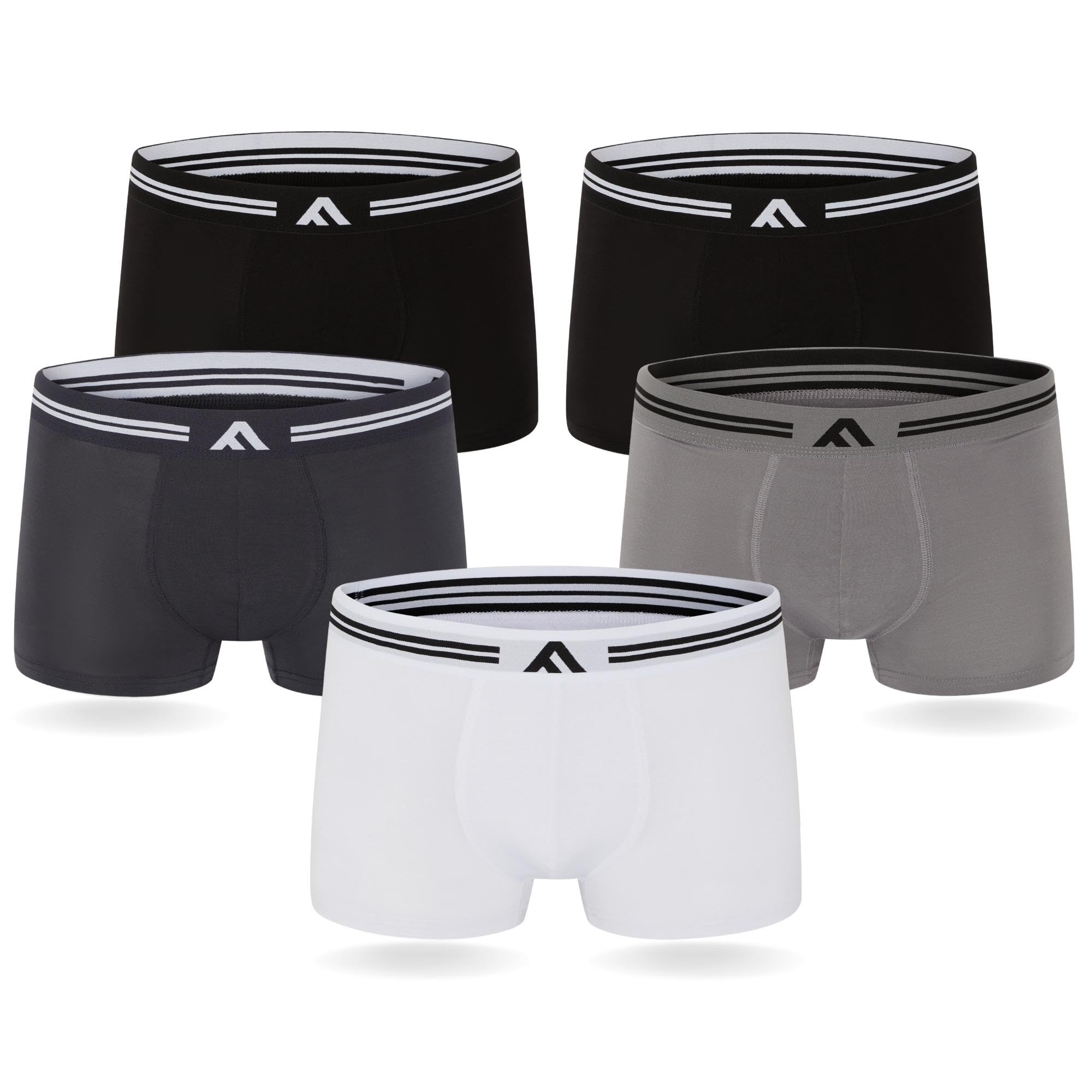 FM LondonMen's Super Soft Bamboo Boxer Shorts 5-PackOEKO-TEX STANDARD 100