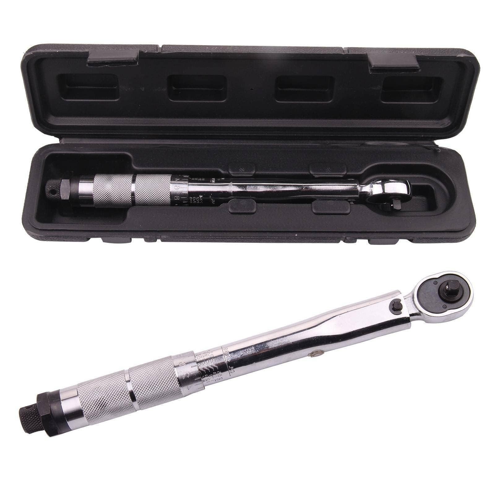 Square Torque Wrench 5-25Nm Adjustable Wrenches Ratchet Wrench with Double Scale Drive Torque Wrench Set