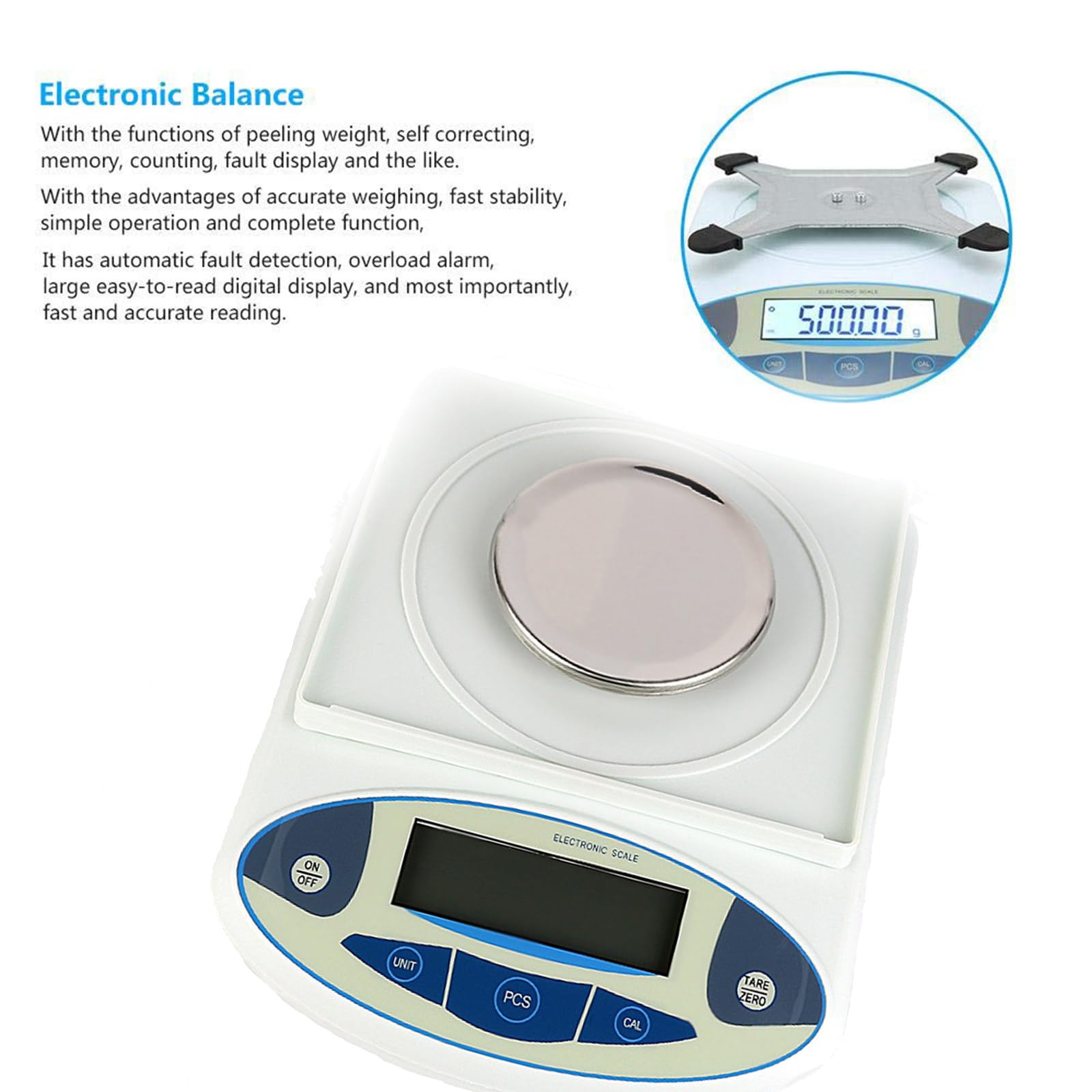 Báscula de Laboratorio, balanza analítica de 0,1 g, balanza electrónica de precisión, balanza de precisión de Laboratorio, balanza de joyería, balanza Digital para Alimentos de Cocina, 200 g