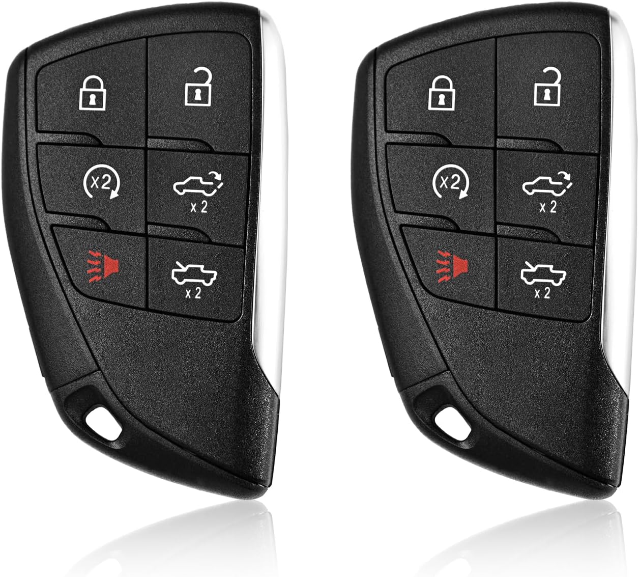 2 Keylessbest Replacement for 2022 2023 2024 2025 GMC Hummer EV Key Fob Remote Control YG0G21TB2 6 Buttons 434MHz