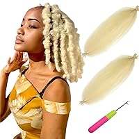 Vista 35 de 2 paquetes de cabello afro rizado castaño oscuro de 12 pulgadas, 30# Afro Spring Twist, cabello rizado Marley Twist trenzado, cabello envolvente