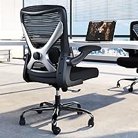 Vista 7 de Silla ergonómica de oficina – Sillas de escritorio de computadora en forma de X cómodas, silla de juegos de malla con respaldo alto con soporte