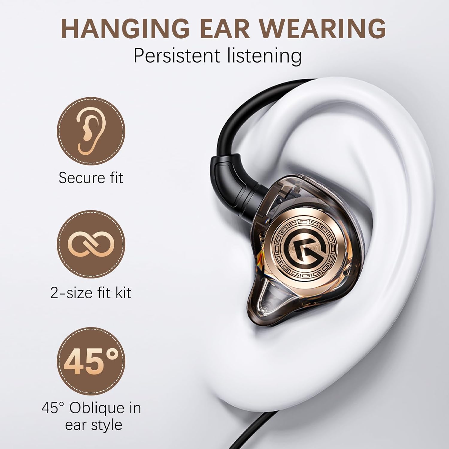 in Ear Gaming Earbuds with mic, 3.5mm & Type-C Dual Version, 10mm Driver for HiFi Sound, in-Line Control,Deep Bass,Noise Isolating Fit for Xbox,PC, Phone, Switch, PS5（Type-c）