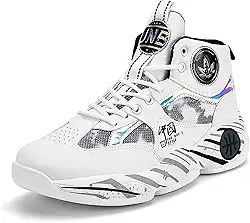 Bolognifi Tênis de basquete masculino de cano alto tênis esportivo tênis de basquete tênis de treinamento e jogging para homens/mulheres jovens Presente (Color : Black, Size : 10 Women/8 Men)