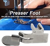 Vista 2 de Estink Prensatelas plegables inferiores de acero inoxidable máquina de dobladillo enrollado máquina de coser general para automóviles planos