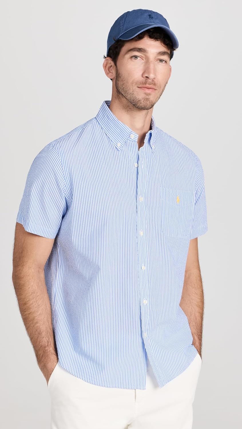 POLO RALPH LAUREN Men's Classic Fit Seersucker Shirt - Image 3