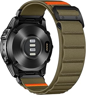 Bandletic 26mm Quick Fit Nylon Compatible with Garmin Fenix 8 51mm Band | Rugged Soft Stretchy Sport Loop Strap with G-Hook for Tactix/Epix Pro2 51mm/Instinct 2X/Tactix Delta/Tactix 8 AMOLED/Enduro