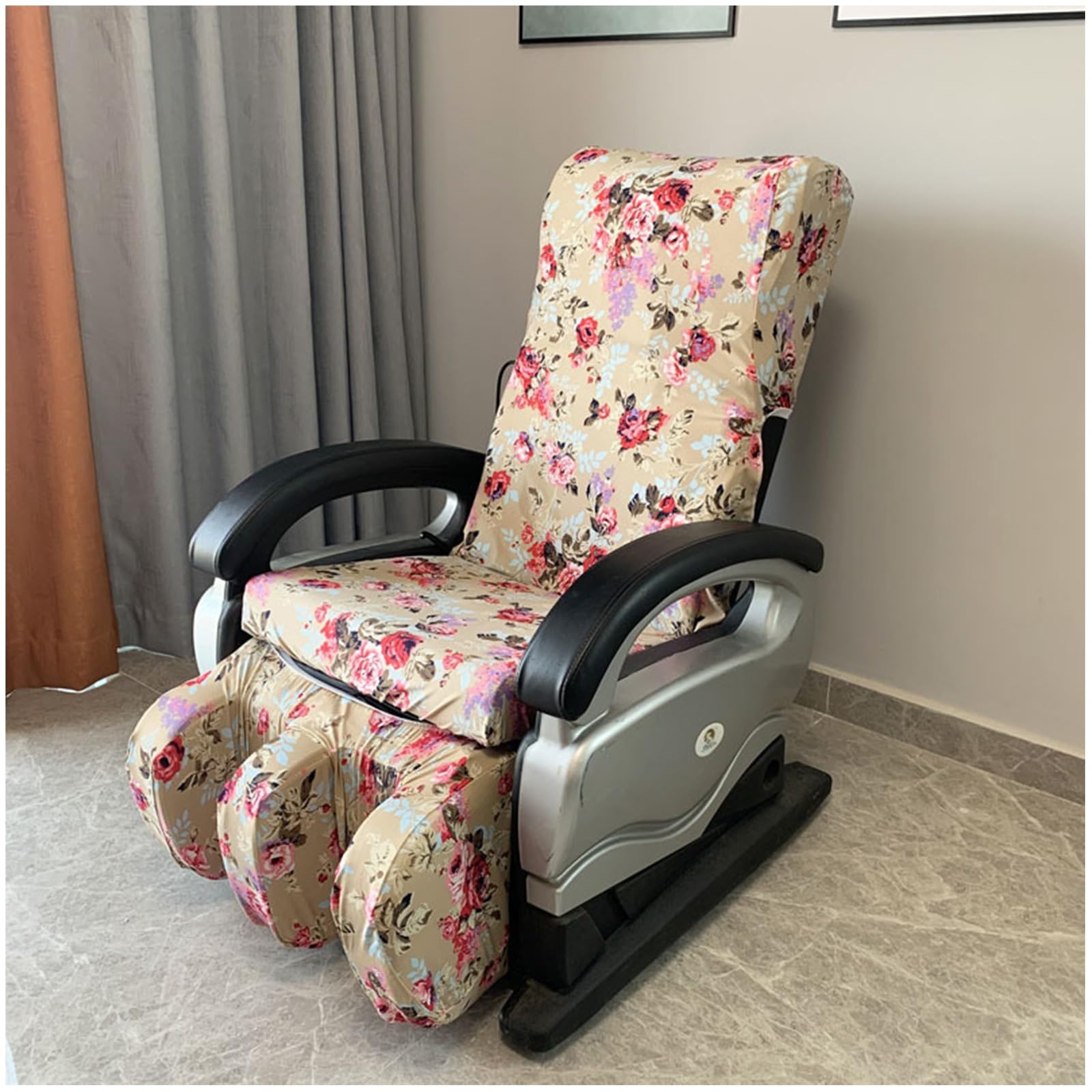 Massage Chair Cover,Portable Full Body Shiatsu Recliner Chair Covers Washable Sweat-Resistant Stretch Fabric Pet Protector for Vintage Shiatsu Massage Chair(Color 1)