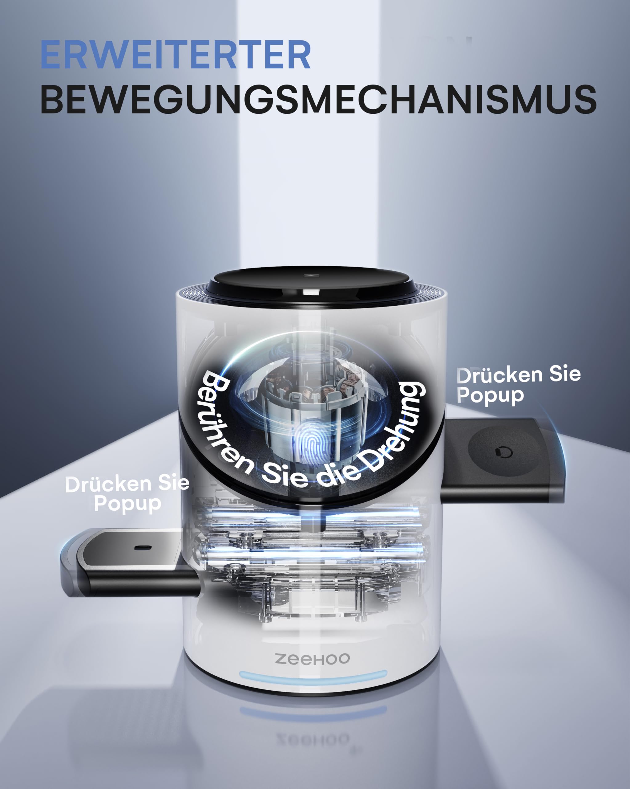 ZEEHOO 3 in 1 Ladestation für Apple Magsafe Ladegerät, 15 W Ladestation Wireless Charger für iPhone, AirPods, Weiß (30 W Ladeadapter im Lieferumfang enthalten)