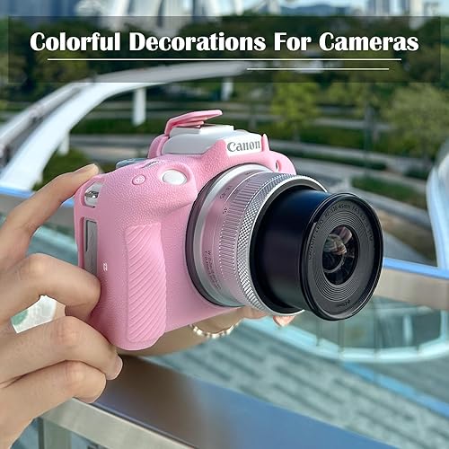 Miniatura 4 de Easy Hood Funda para cámara R50 R100, funda protectora para cámara Canon EOS R50  R100 sin espejo, funda de silicona suave, funda de silicona
