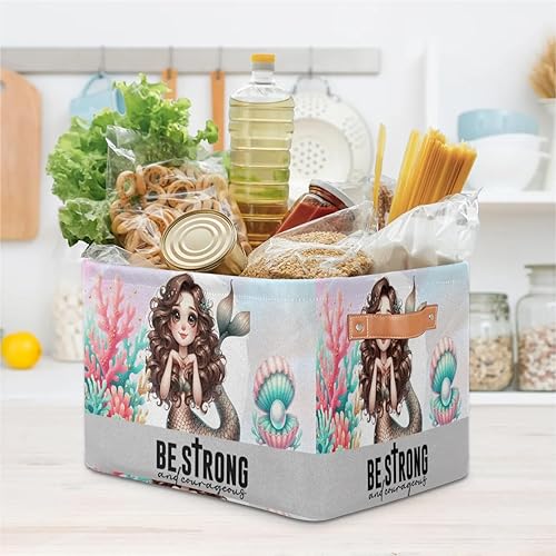 Vista 20 de Cestas de almacenamiento con asas, cubo de almacenamiento rectangular de tela rectangular plegable de juguetes para armario, estantes, lavandería, C