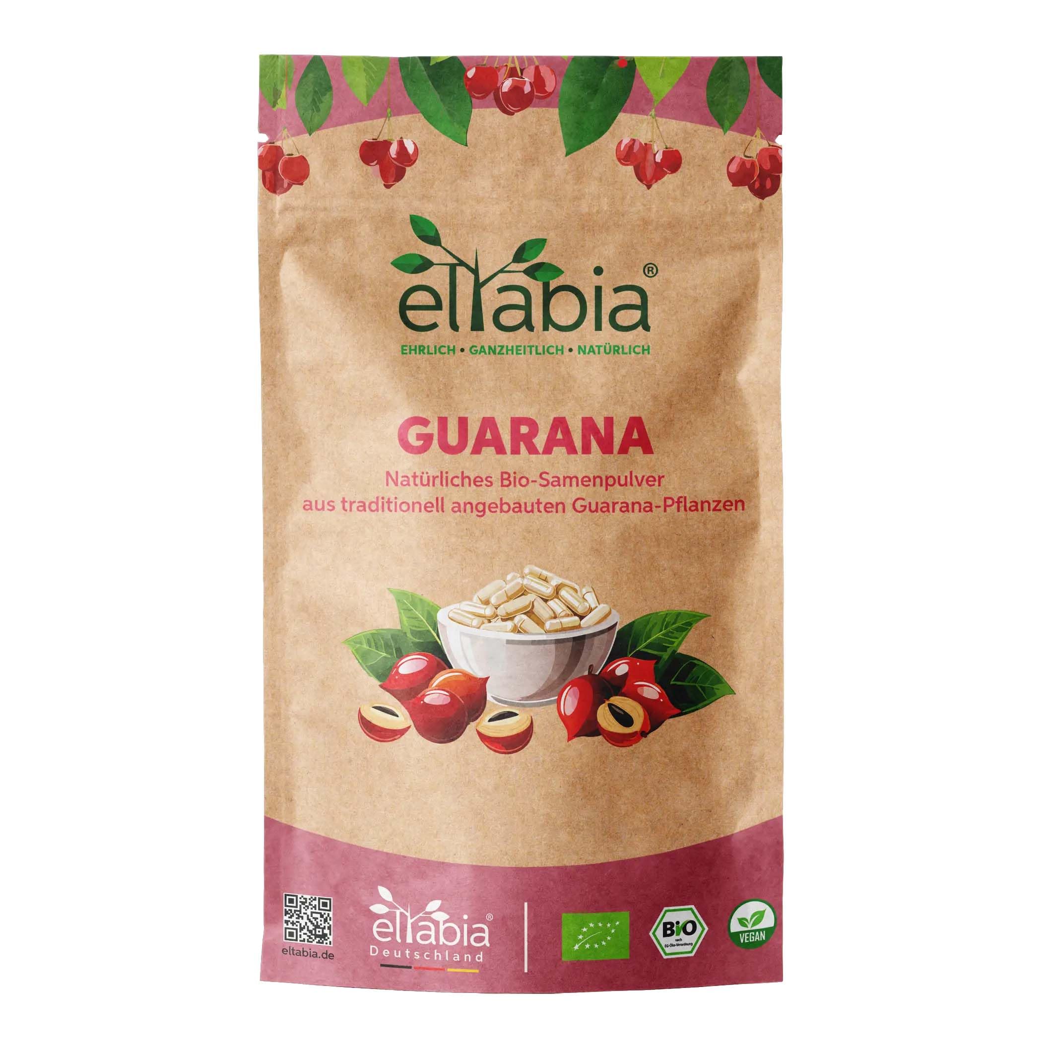 Bio Guarana Kapseln 500 Stück aus Brasilien | Hochdosiert 4020mg Tagesdosis | Natürliches Koffein in Premium Rohkost-Qualität als Kaffee Ersatz | 100% rein und ohne Zusätze