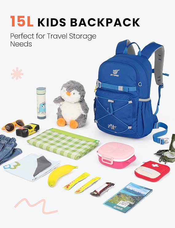 Skysper 15L Children's Hiking Backpack for Boys and Girls Comfortable for outdoors hiking backpack lightweight breathable