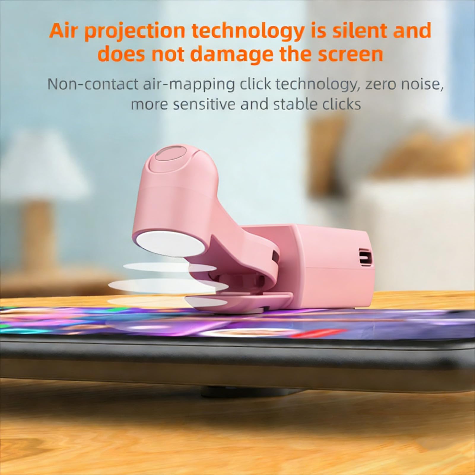 Dpofirs Clicker Automatique sans Fil pour Smartphone, Tapper Automatique D'écran de Téléphone Rechargeable, Clicker Continu Rapide pour Tiktok, Diffusions en Direct J'aime (Pink)