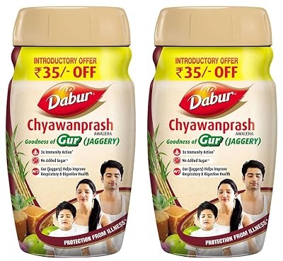 Dabur Chyawanprash Awaleha - 900g | With Goodness of Gur (Jaggery)| 3X Immunity Action | No added Sugar | Helps Improve 