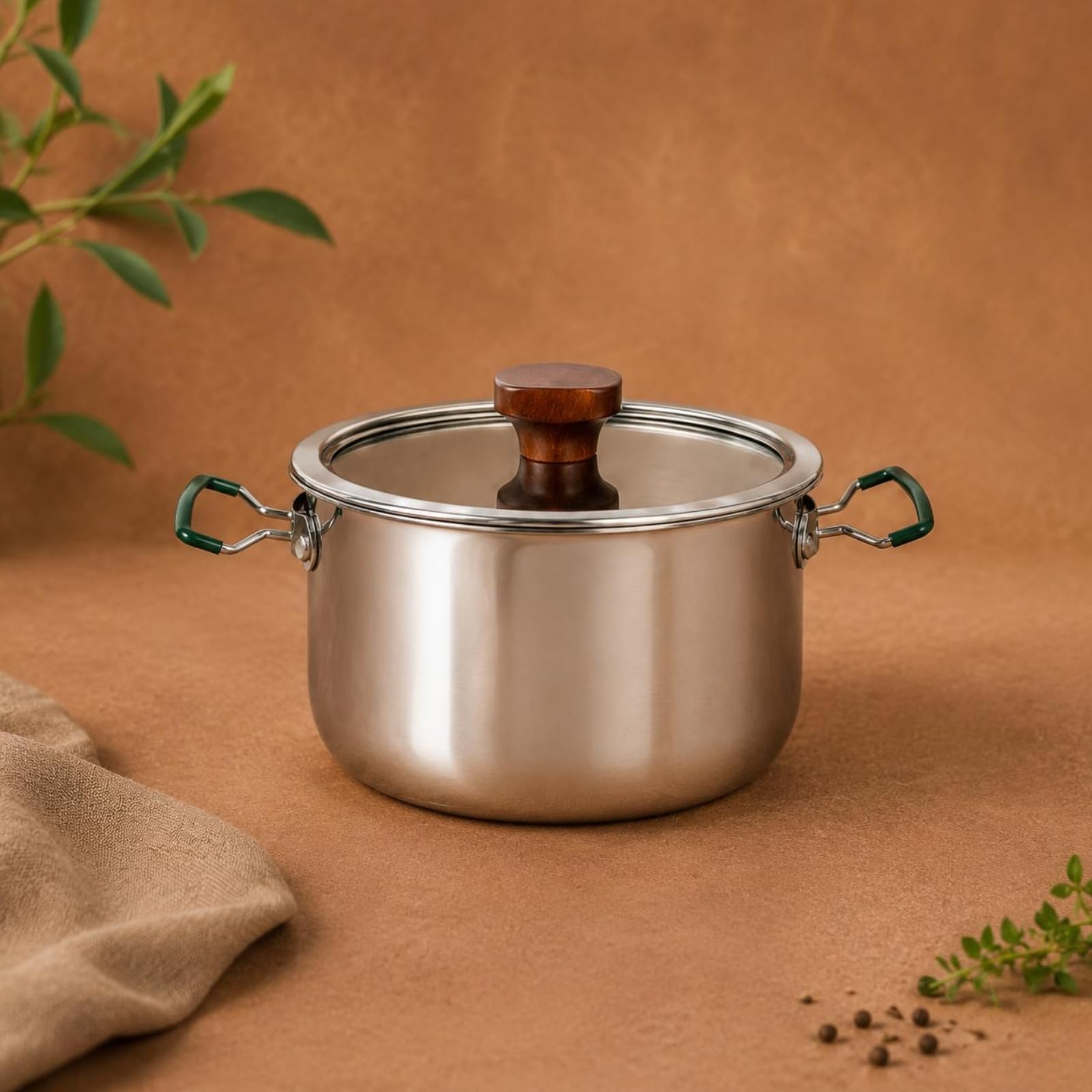 Set di Cucina da Campeggio in Acciaio Inox 304 Resistente Pentole e Padelle da Campeggio con Coperchio Set di Pentole in Acciaio Inox per Picnic