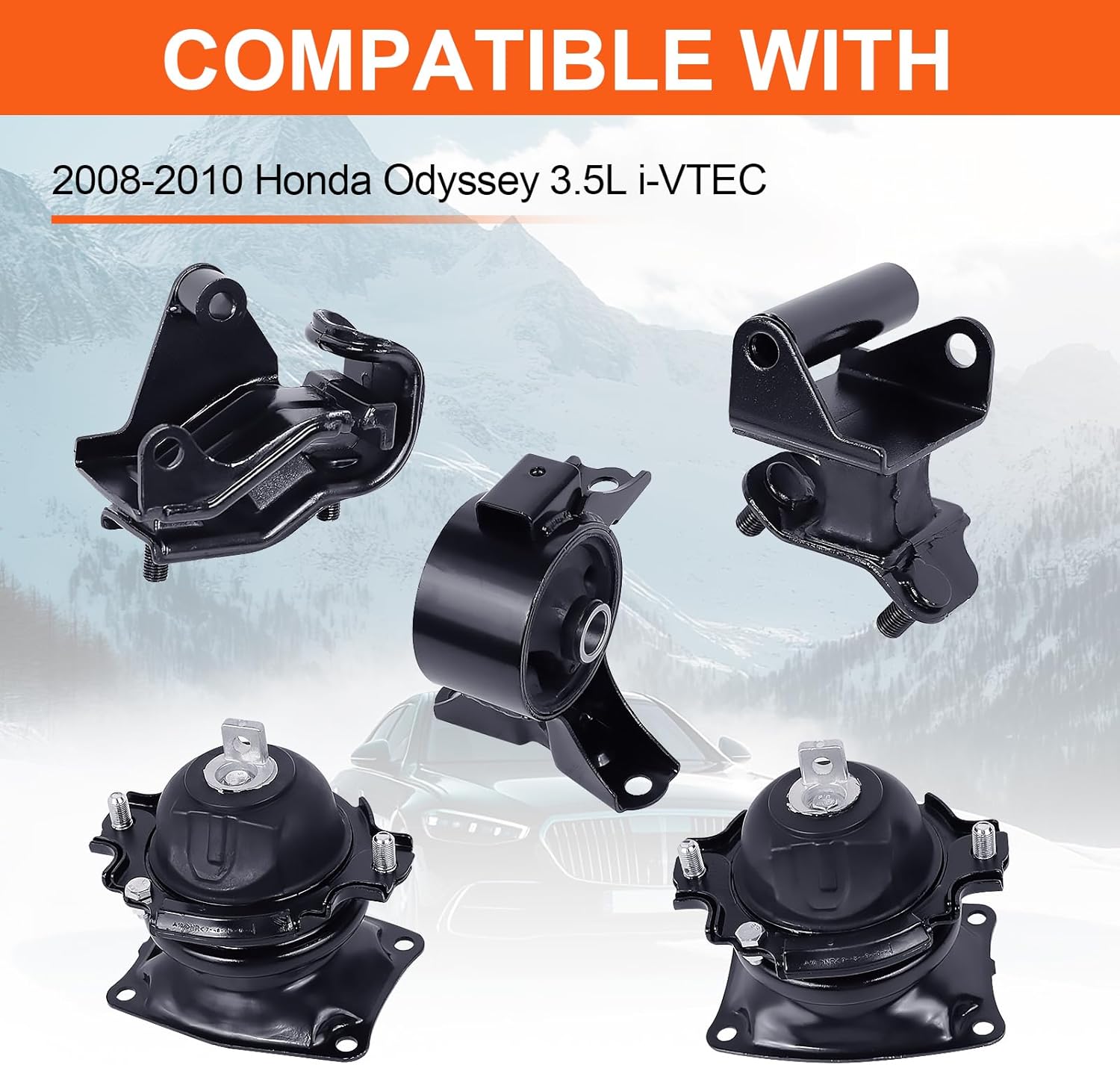 Engine Motor Mount Compatible with Honda Odyssey 2008 2009 2010 V6 3.5L, Replacement for A4575EL，A4587，A65017EL，A4557,A4558
