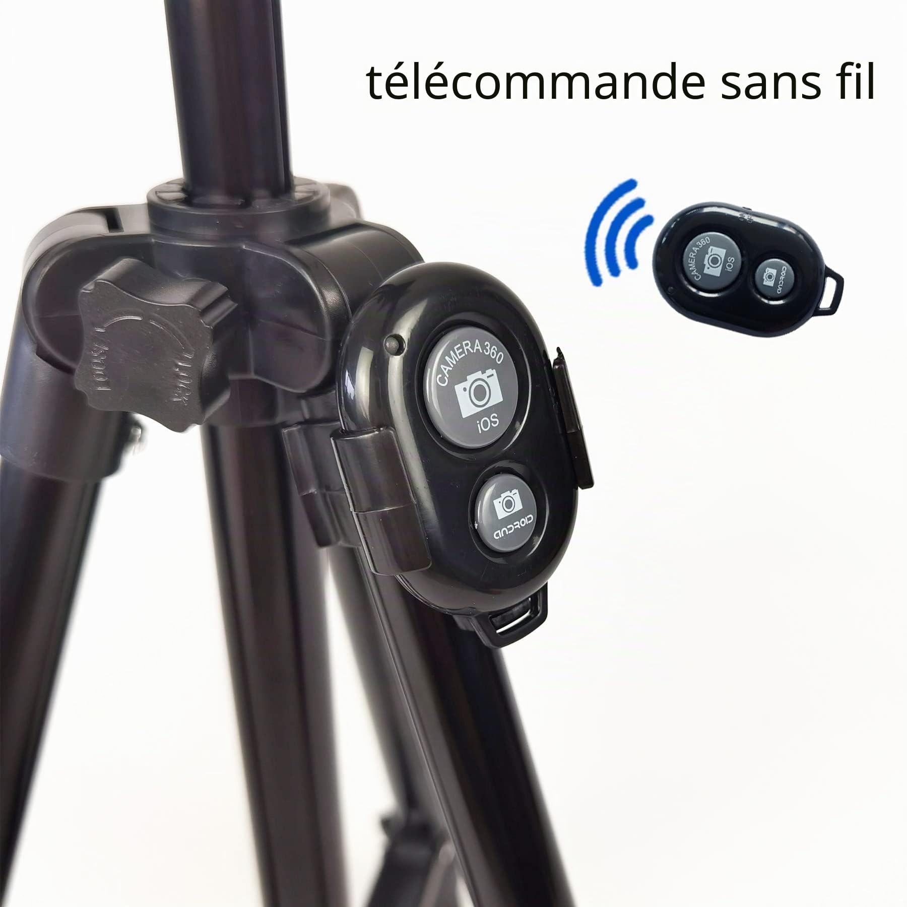 Kit vidéo pour smartphone, kit de vlogging, kit Youtuber, avec microphone et trépied de lumière de 127 cm, extensible, télécommande compatible avec iPhone/smartphone/appareils photo