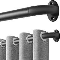 Qlfyuu fekete fém függönykarnis 76-150 cm, 25 mm átmérő, szobához és nappaliba 1