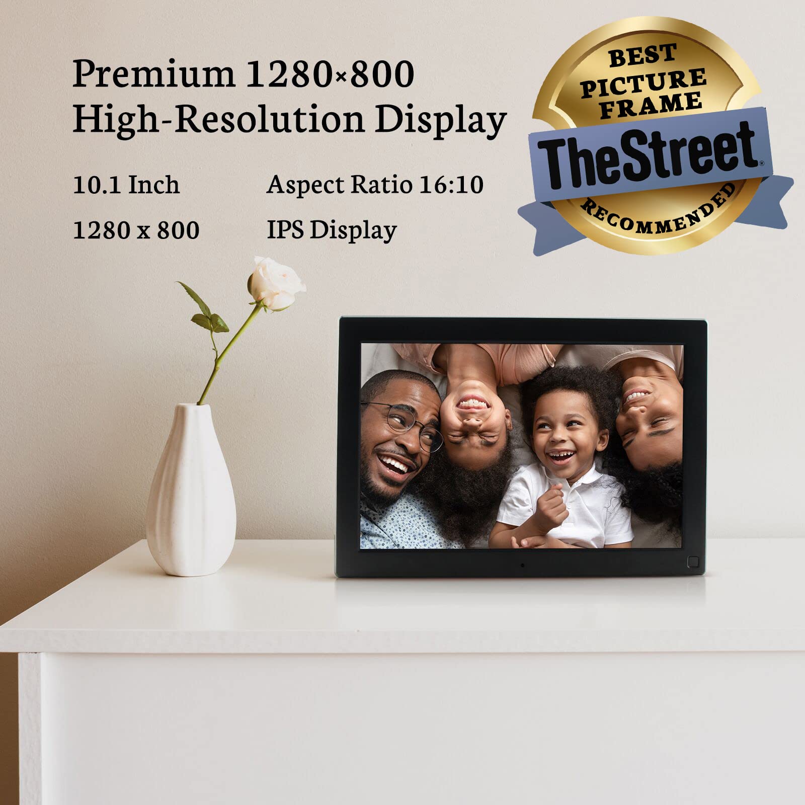 BSIMB 32GB 10.1 Inch WiFi Digital Photo Frame, Smart Digital Picture