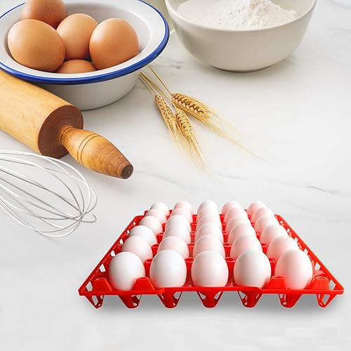 Miniatura 7 de 8 cajas de plástico para huevos para 30 huevos, cajas apilables para huevos con capacidad para múltiples huevos para granjeros de pollos domésticos,