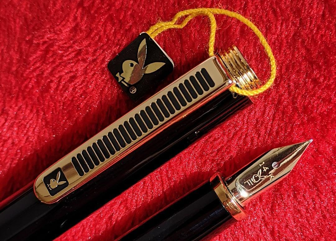 PLATINUMとプレイボーイのコラボ万年筆 万年筆 PLAYBOY 14金 PLATINUMコラボ 箱インク付
