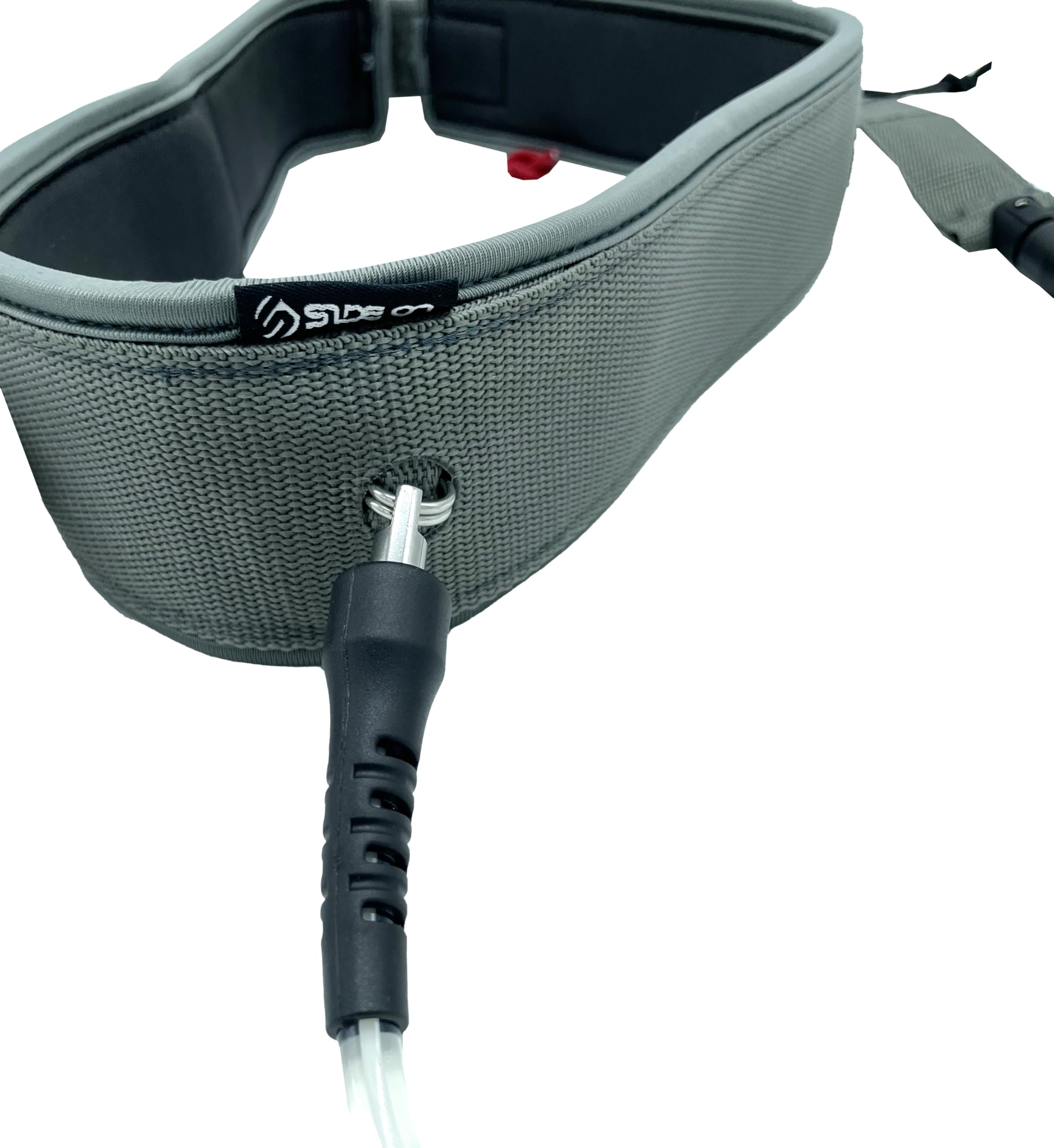 SIDEON Wing Waist Leash, Ceinture de Wing Foil avec Cordon Spiralé, Gris et Transparent