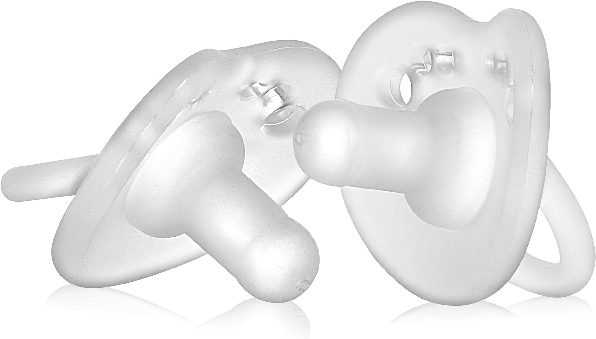 Feeding Balance Plus Stage 1 Cylindrical Baby, Newborn and Infant Pacifier - Developed with Pediatric Feeding Specialists - 0 to 6 Months, Aqua (Pack of 6) (Pack of 2, Clear)