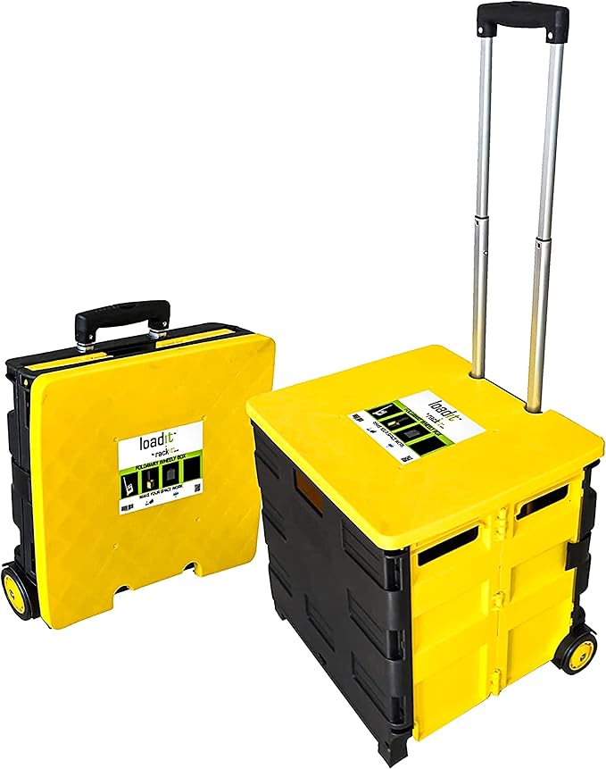 Box with Wheels with Secure Lid Shopping Trolley Box on Wheels 40kg