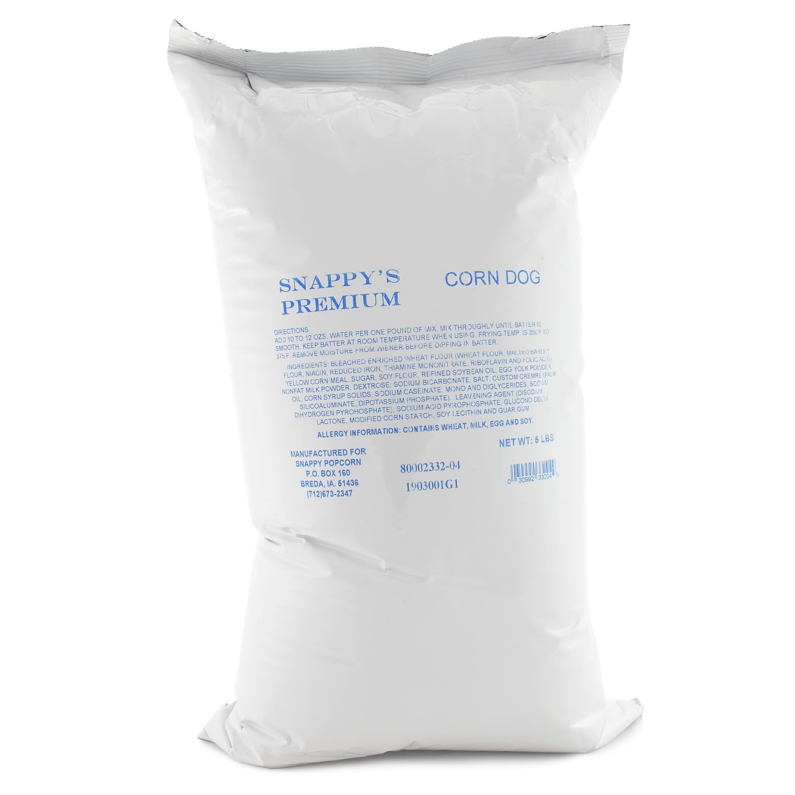 SNAPPY Premium Corn Dog Mix, 5 lb Bag, Authentic Batter for Golden Crispy Corn Dogs