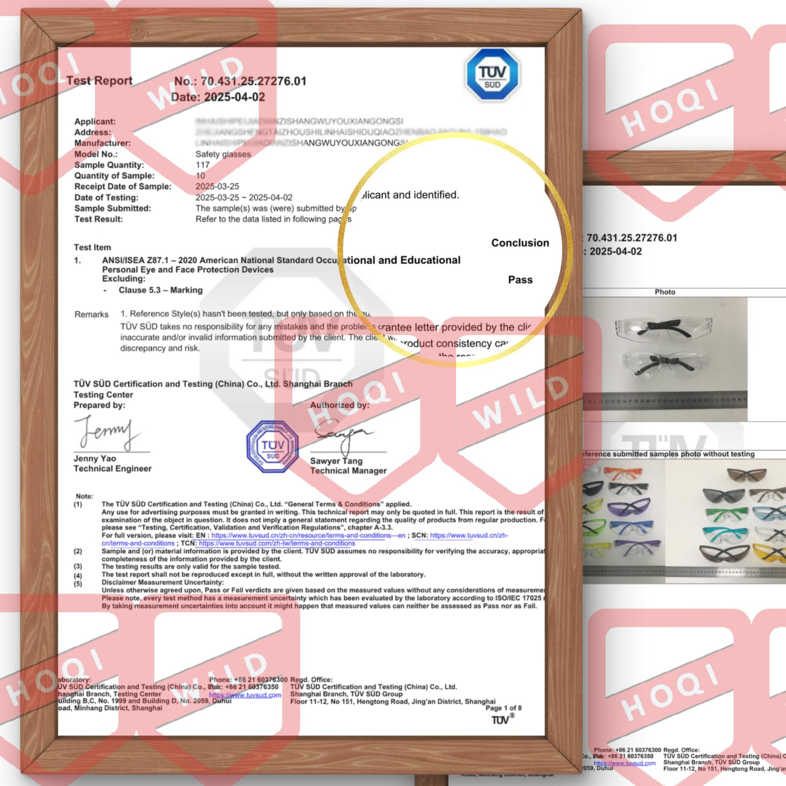 Przezroczyste okulary ochronne Bulk ANSI Z87.1