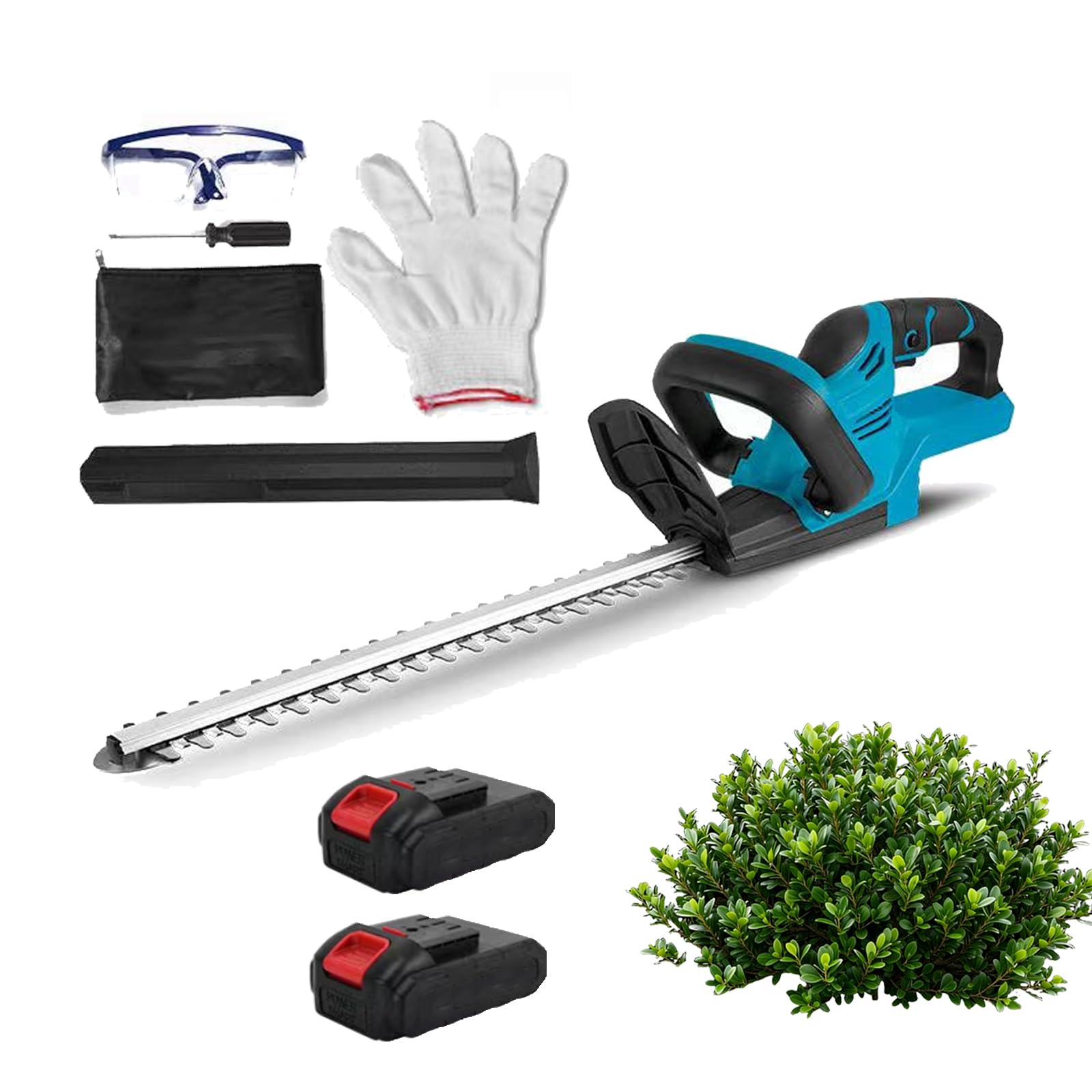 Taille-haie électrique sans fil 51 cm portable pour arbustes