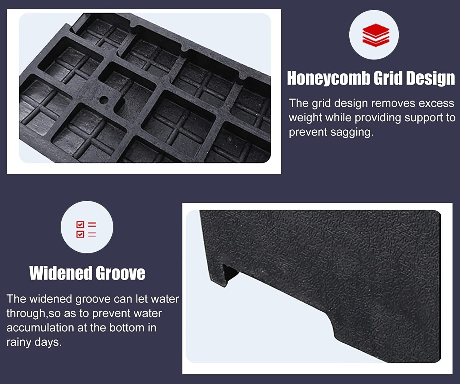 Threshold Ramp, Threshold Ramp for Doorways Rubber Ramp for Driveway/Scooters/Cars, 2/3/ 3.5/4/5 Inch Rise Entry Transition Ramp with Mount Srews, Garden Doorways Sh