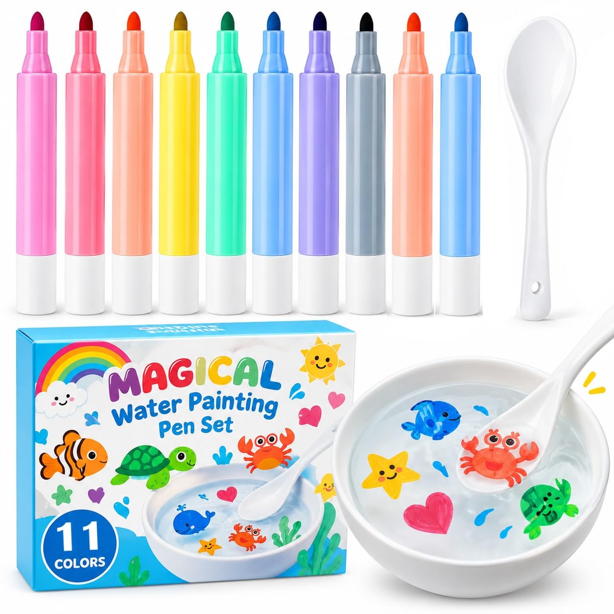 Magical Water Painting Pens - Kids Drawing & Floating Art -1