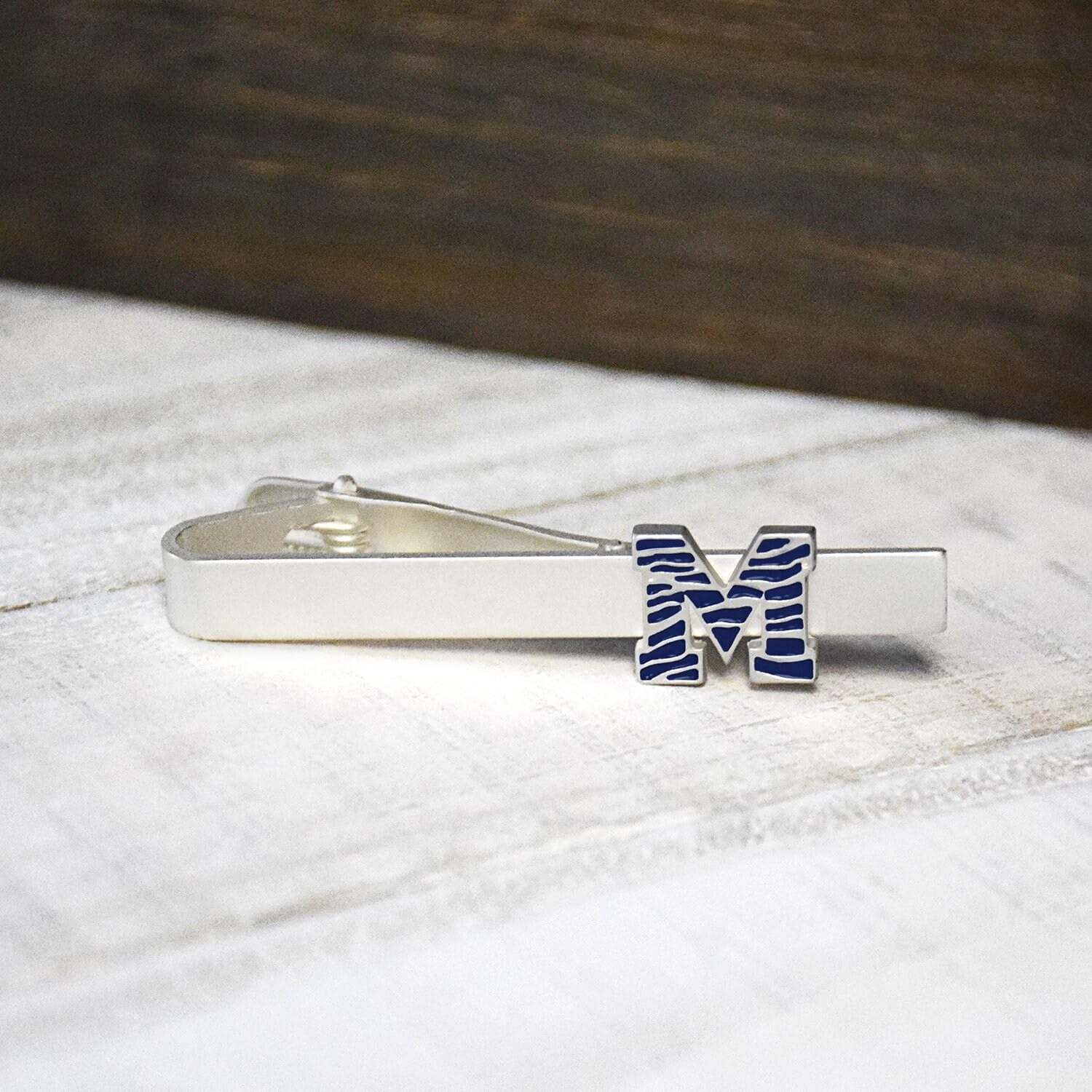 Tie Clip by Fan Frenzy Gifts | Officially Licensed Tie Clips for Men | Plated Base Metal Tie Bar | 2 1/4-In Tie Clasps For Men, (University of Memphis)