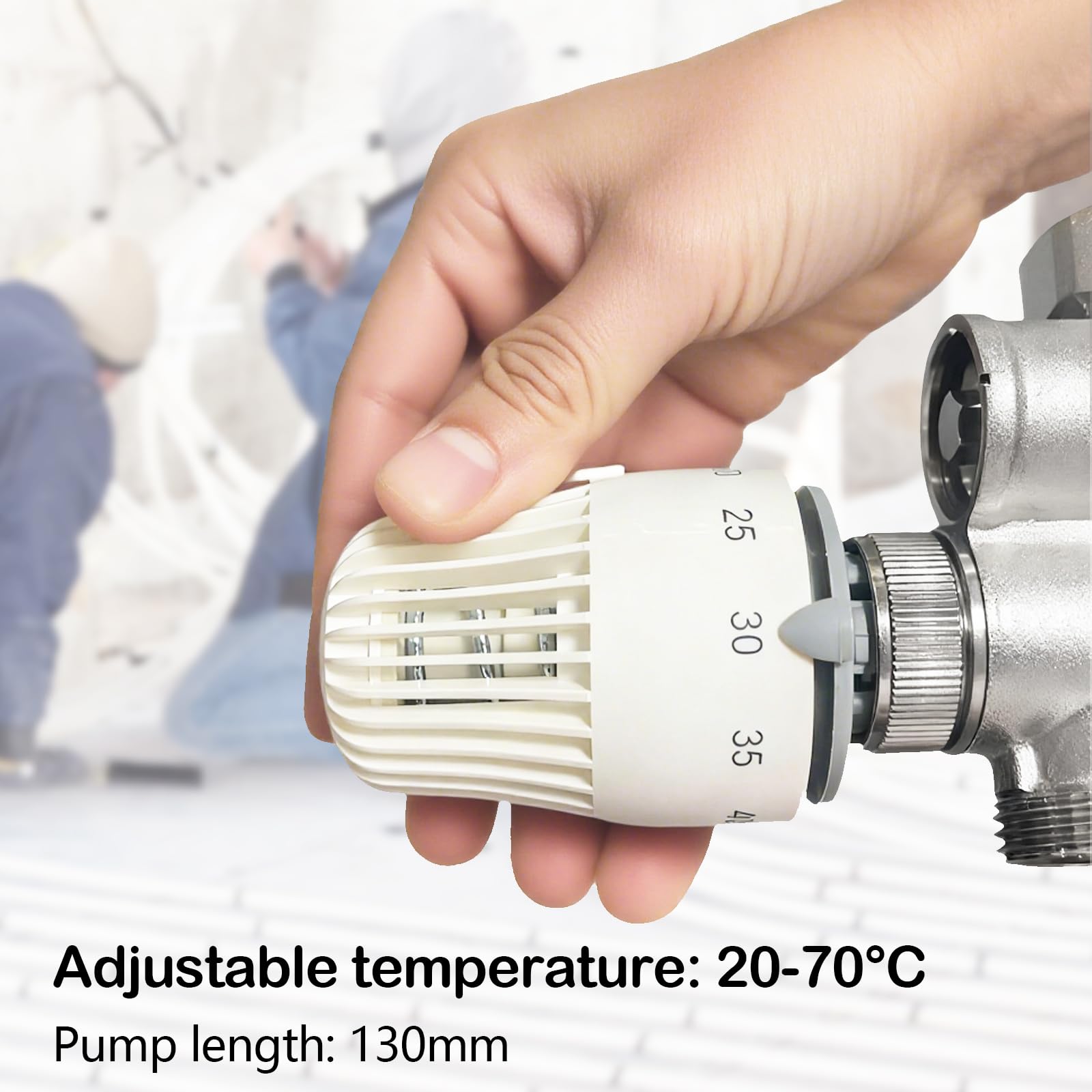 Set Di Regolazione A Valore Fisso Riscaldamento Pavimento, Valvola Miscelatrice Riscaldamento Pavimento Regolabile 20 A 70 °C Con Valvola Miscelatrice E Testa Termostatica (Senza Pompa)