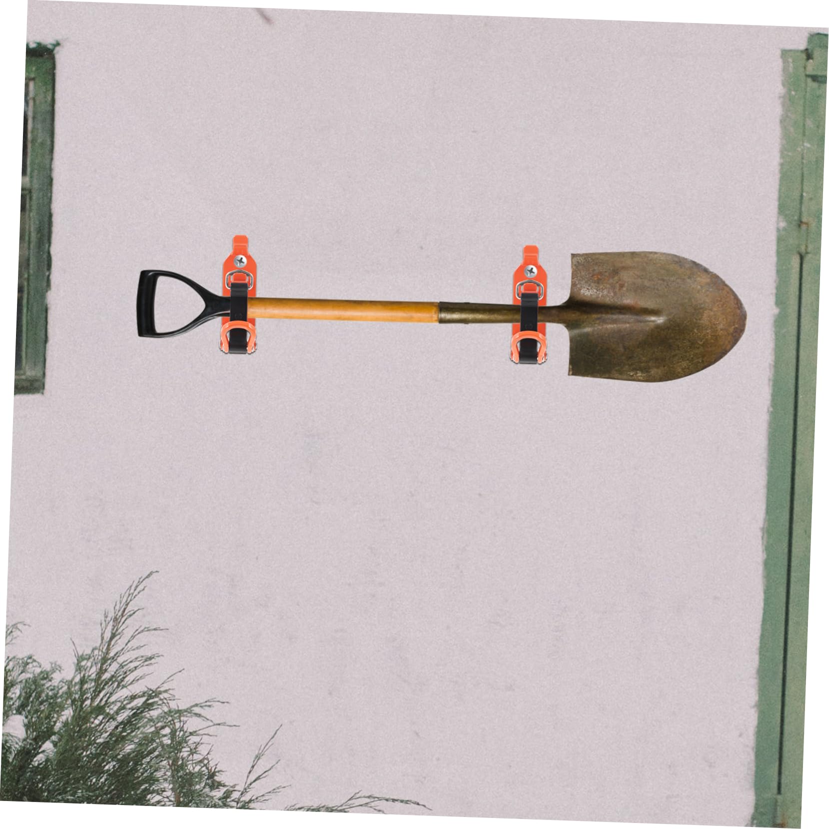 KONTONTY 2pcs Shovel Holder Clamps for Roof Rack Shovel Mounting Kit Lightweight Metal for Trucks Trailers and Work Vehicles