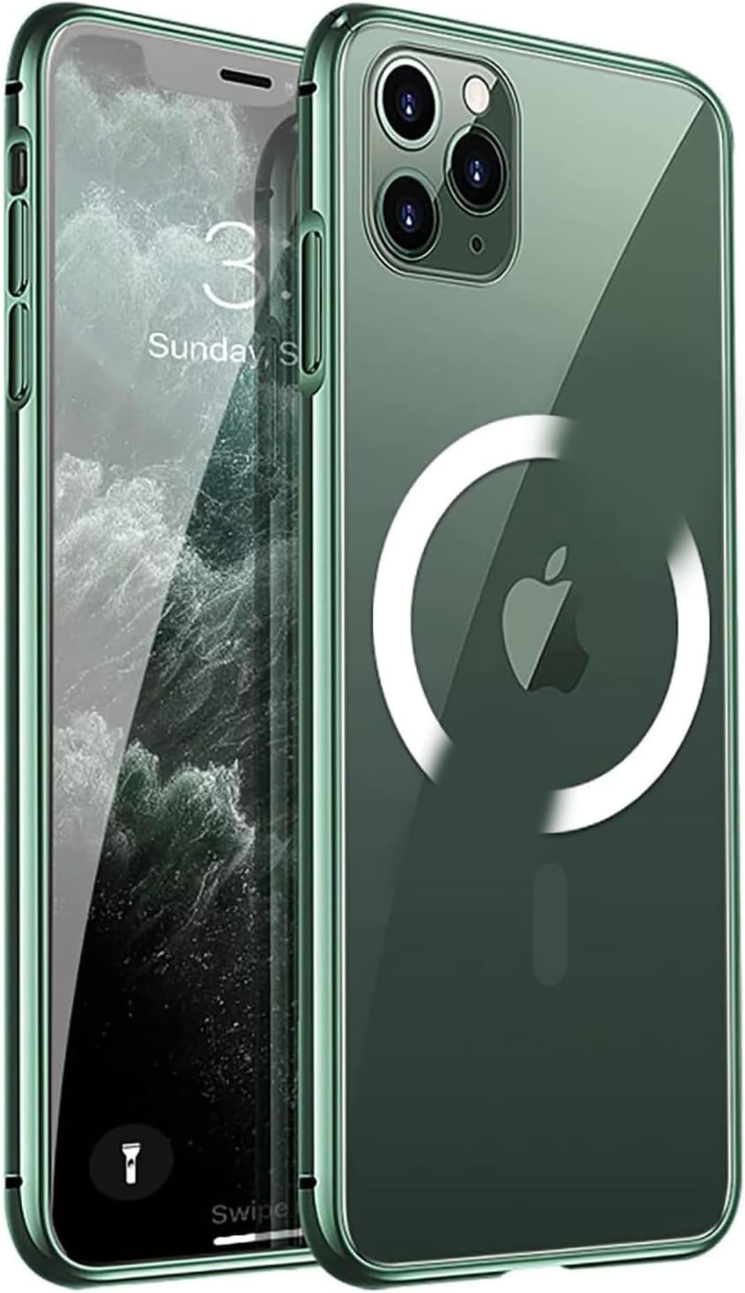 Tigowos Magnetic Phone Case for iPhone 11Pro with Magnetic Wireless Charging Anti-Yellow Shockproof Protective Case for iPhone 11Pro(5.8"), Crystal Clear
