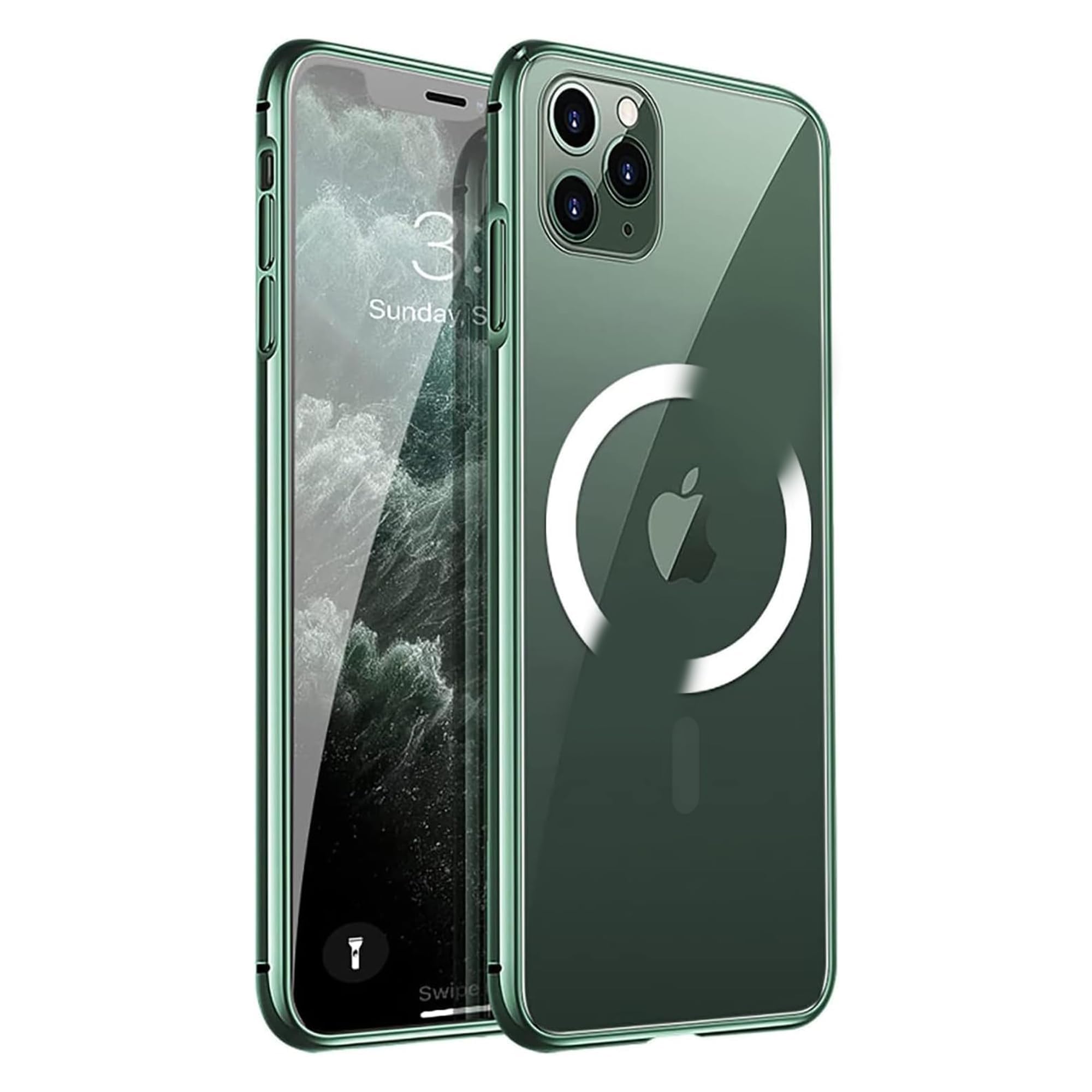 Magnetic Phone Case for iPhone 11Pro with Magnetic Wireless Charging Anti-Yellow Shockproof Protective Case for iPhone 11Pro(5.8"), Crystal Clear