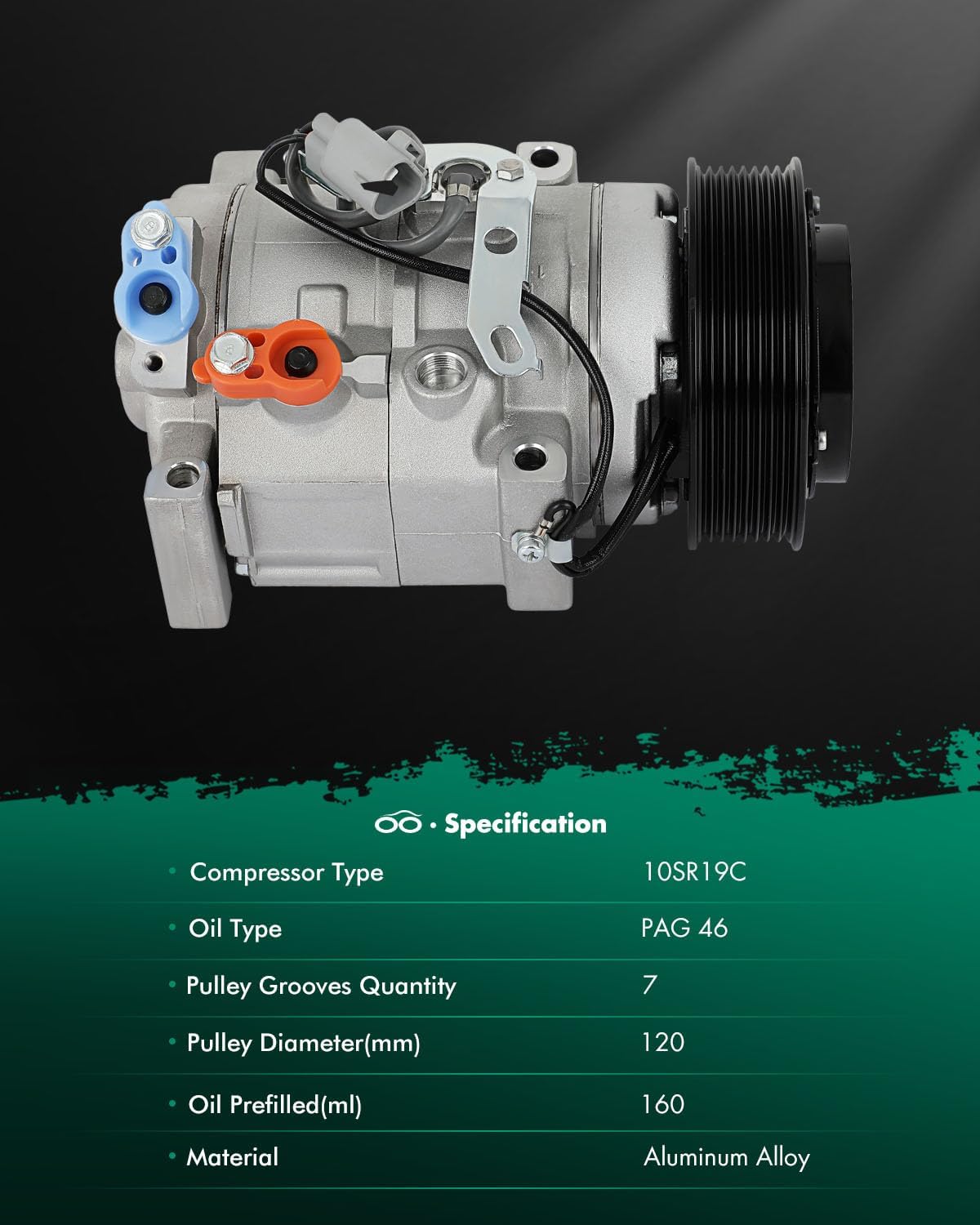 SCITOO AC Compressor with Clutch for Lexus GX460 4.6L for Lexus LX570 for Toyota Land Cruiser for Toyota Sequoia 4.6L 4.7L 5.7L 2008-2021