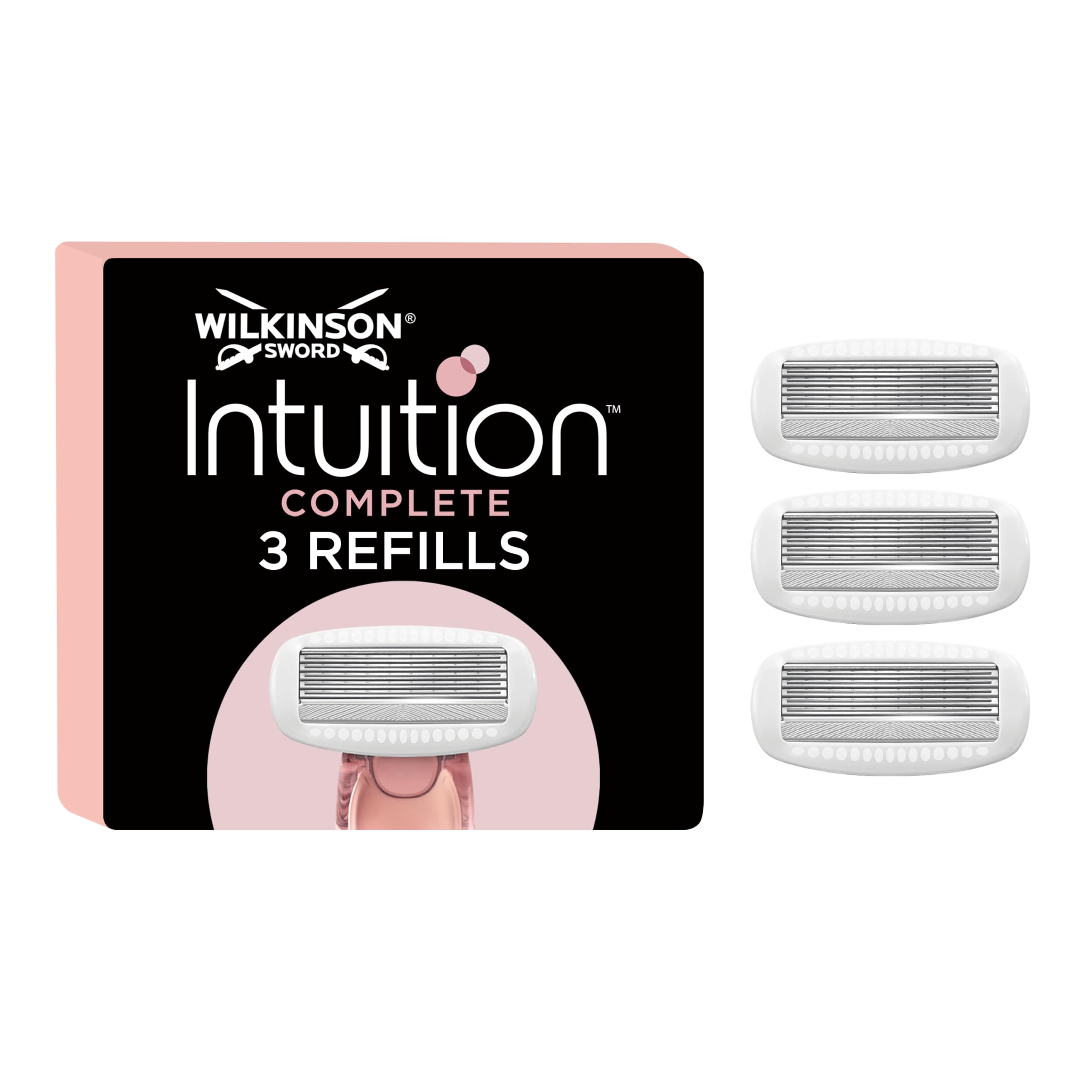 WILKINSON SWORD - Intuition Complete For Women | Skin Protect Gel with Smooth Glide | Pack of 3 Razor Blade Refills