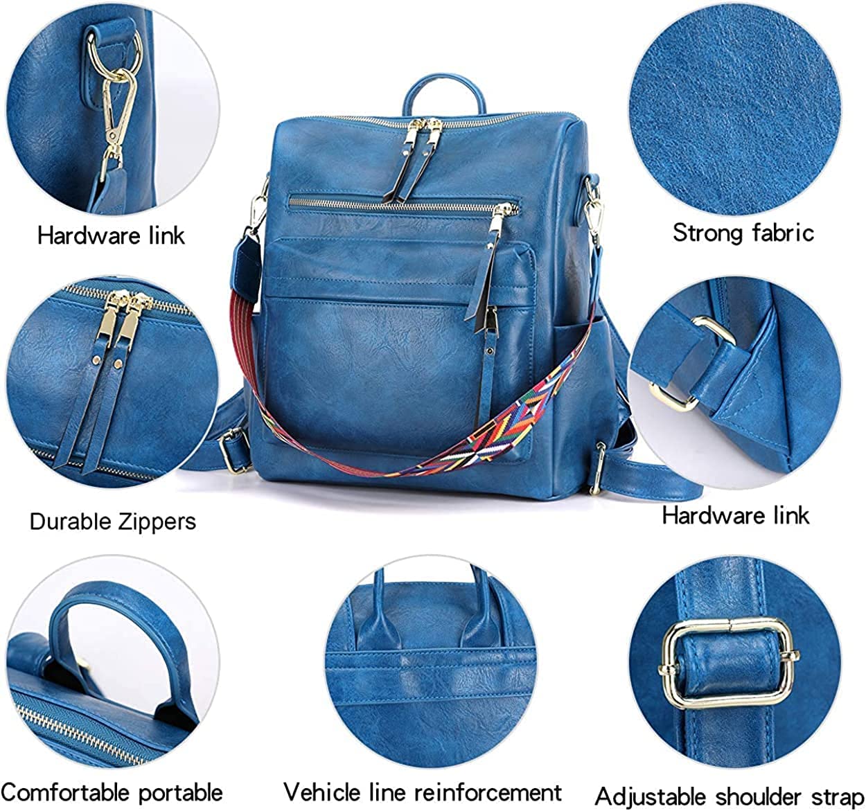 ProArch Stylish Suede Leather Anti Theft Women's Fashion Backpack | Sling | Shoulder | Handbag | Ladies Purse | College Bag for Girls 1