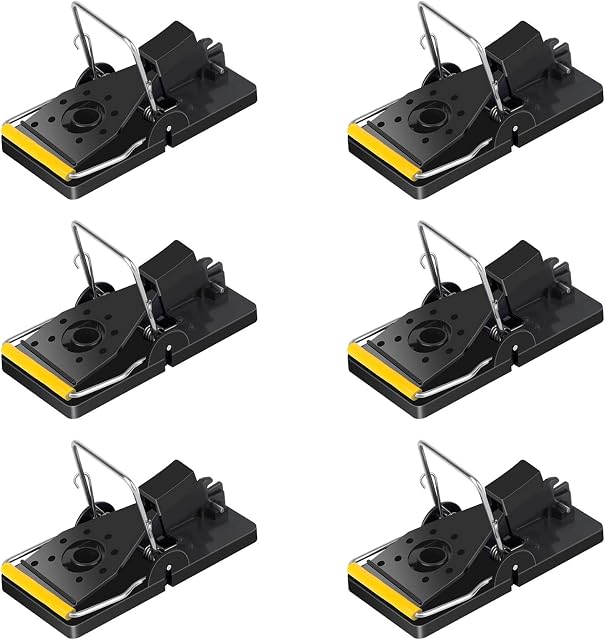 Trisiki Mouse Trap, 6 Pack Heavy Duty Reusable Snap Traps that Kill Instantly, High Sensitive Mice Catcher UK, Safe and Effective Rodent Trap for Indoors and Outdoors, Easy Set-up & Clean